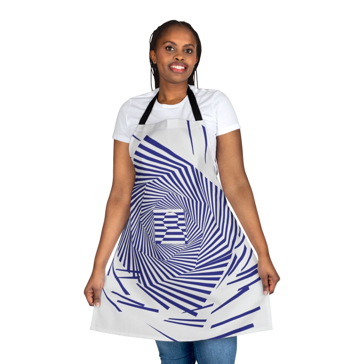 Vertigo-inspired apron featuring the iconic Alfred Hitchcock design