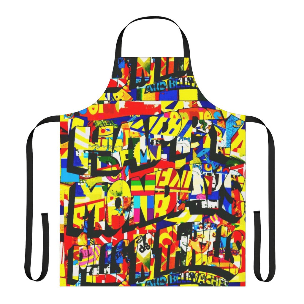 Stylish Apron Featuring a Vintage-Inspired Happy Mondays Wallpaper Design
