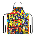 Stylish Apron Featuring a Vintage-Inspired Happy Mondays Wallpaper Design