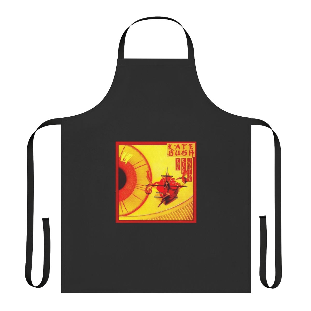 Retro music apron featuring artwork inspired by the iconic singer-songwriter Kate Bush