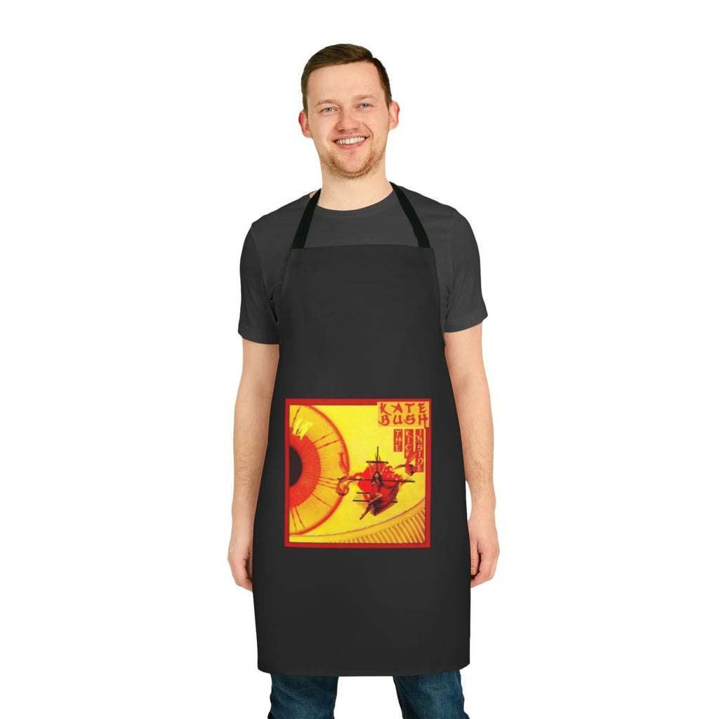 Retro music apron featuring artwork inspired by the iconic singer-songwriter Kate Bush