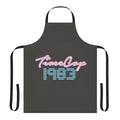 Stylish apron featuring the Timecop 1983 logo and retro 80s synthwave design