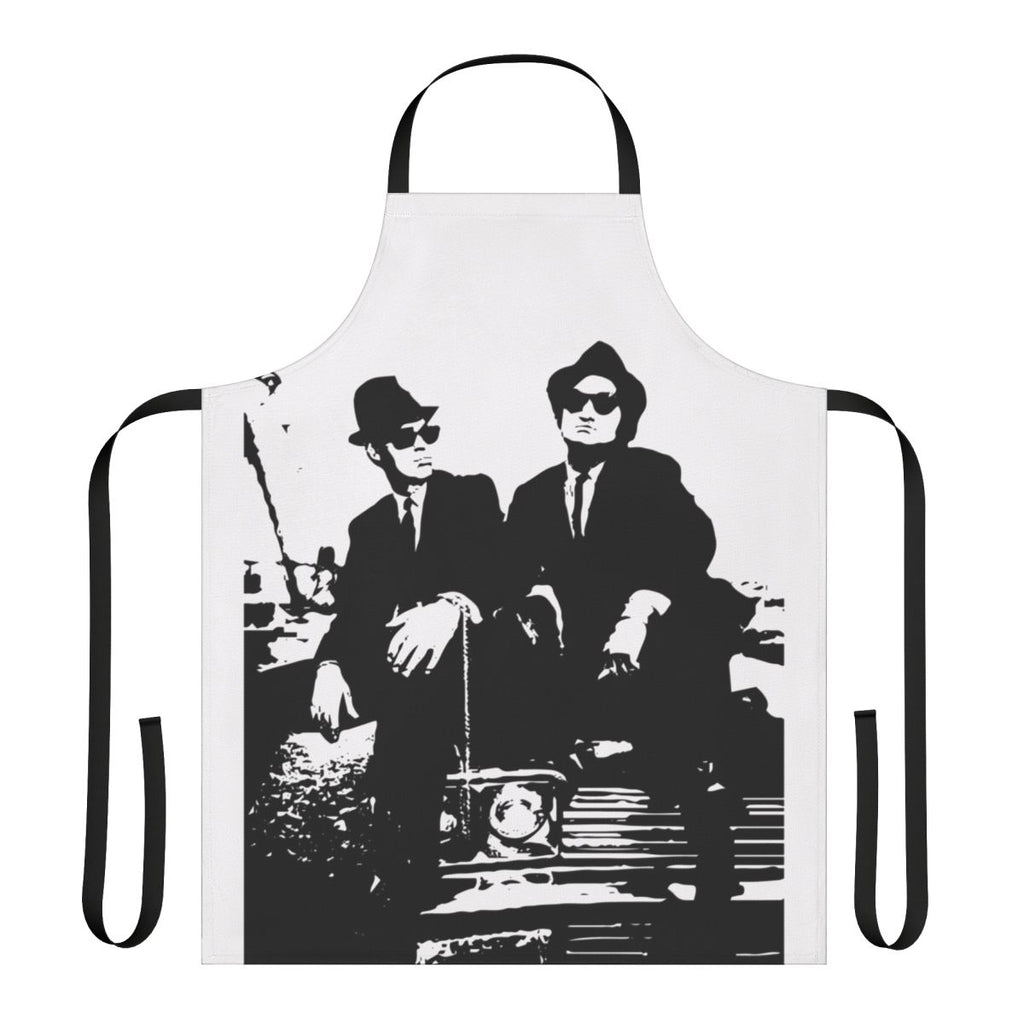Vintage-style BB apron with musical and movie-inspired design