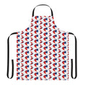 Retro-style apron featuring the logo of Creation Records, a iconic British indie music label.