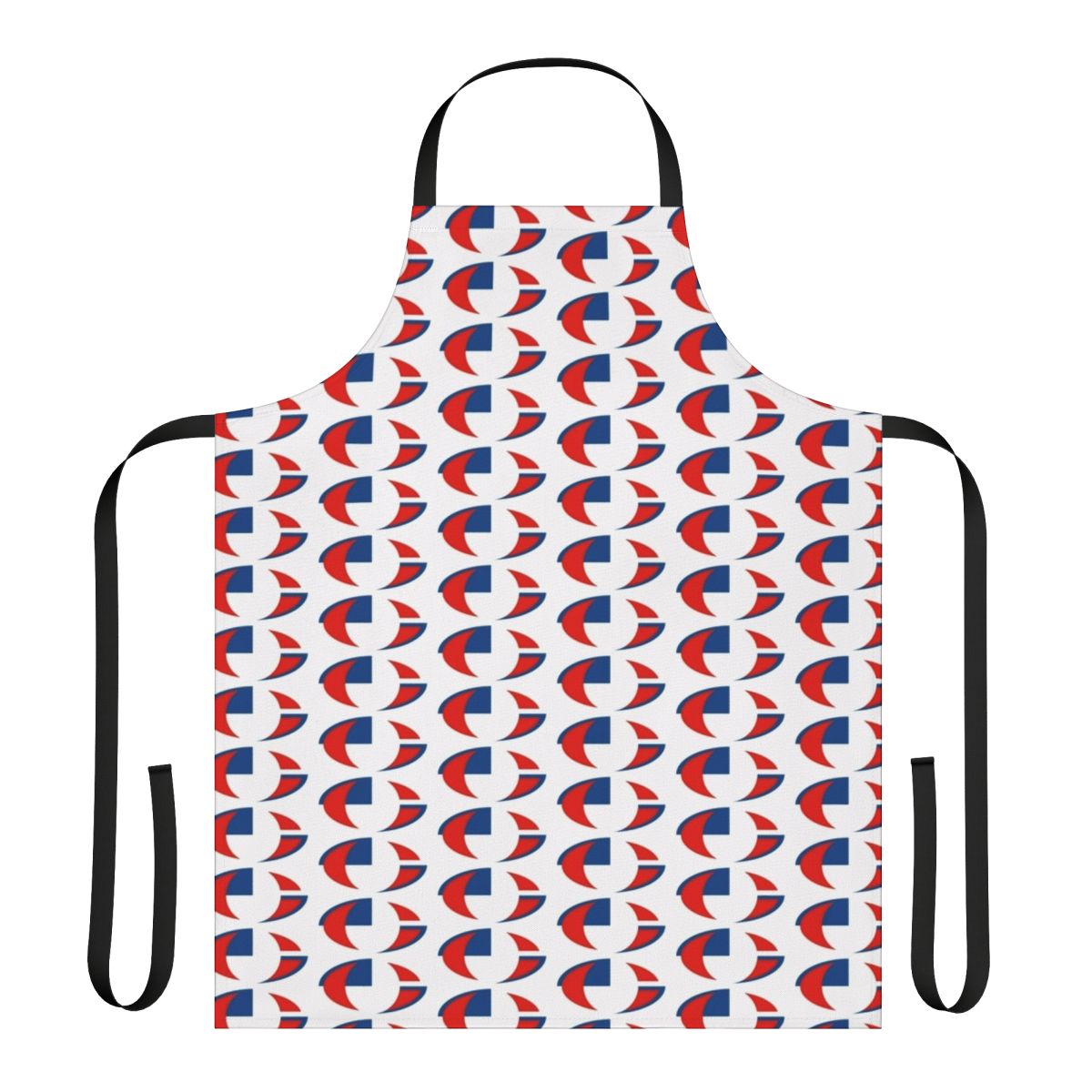 Retro-style apron featuring the logo of Creation Records, a iconic British indie music label.