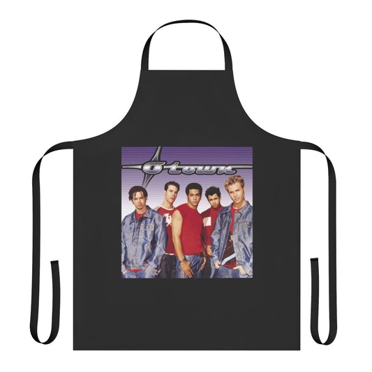 Retro music lover apron featuring nostalgic 90s boy band album artwork