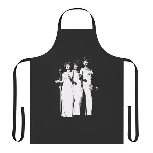 Vintage-style apron featuring the iconic Motown group The Supremes