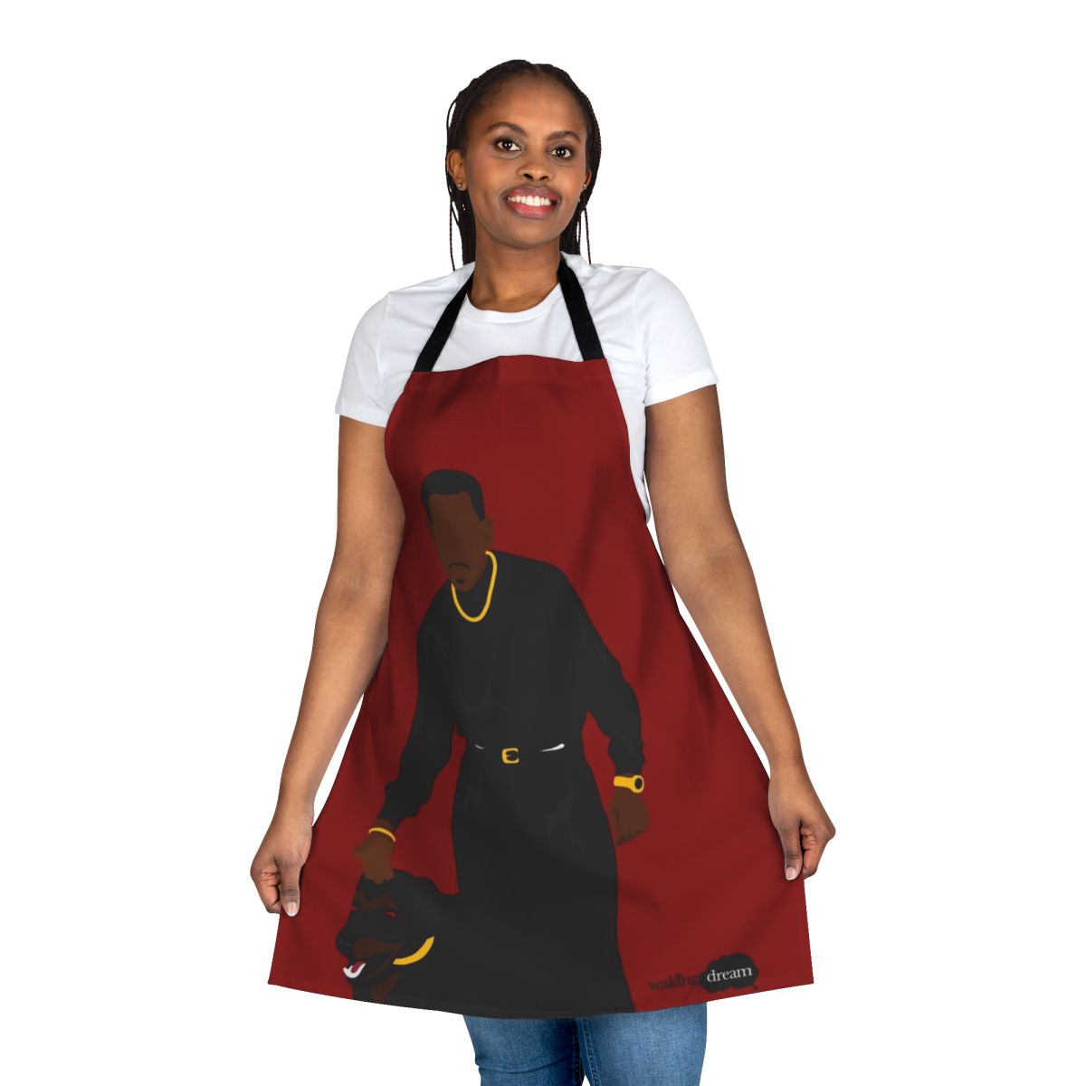 Retro-style Elvis Presley "Suspicious Minds" music-themed apron