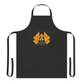 Distressed Nakatomi Plaza apron with Japanese-inspired design, inspired by the 1980s action movie classic.