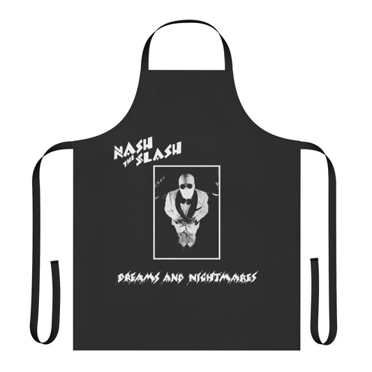 Retro apron inspired by 1970s progressive rock musician Nash the Slash