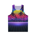 Retro neon synthwave unisex tank top