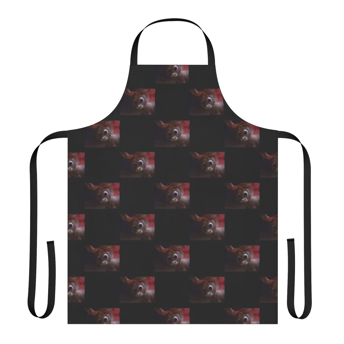 Vintage-inspired apron featuring Nestor the long-eared donkey character from Rankin Bass Christmas special