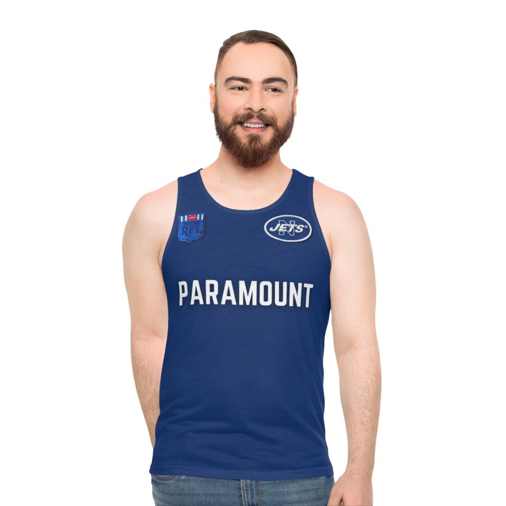 Retro Newtown Jets 1981 Rugby League Jersey Unisex Tank Top