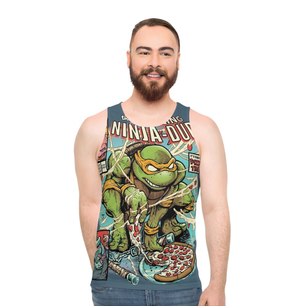 Retro Ninja Dude Unisex Tank Top with Teenage Mutant Ninja Turtles Inspired Design
