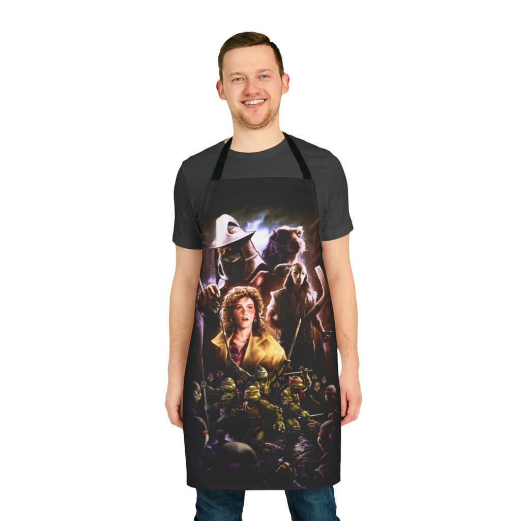 Retro Ninja Turtles Apron featuring iconic characters from the classic 1990s Teenage Mutant Ninja Turtles franchise