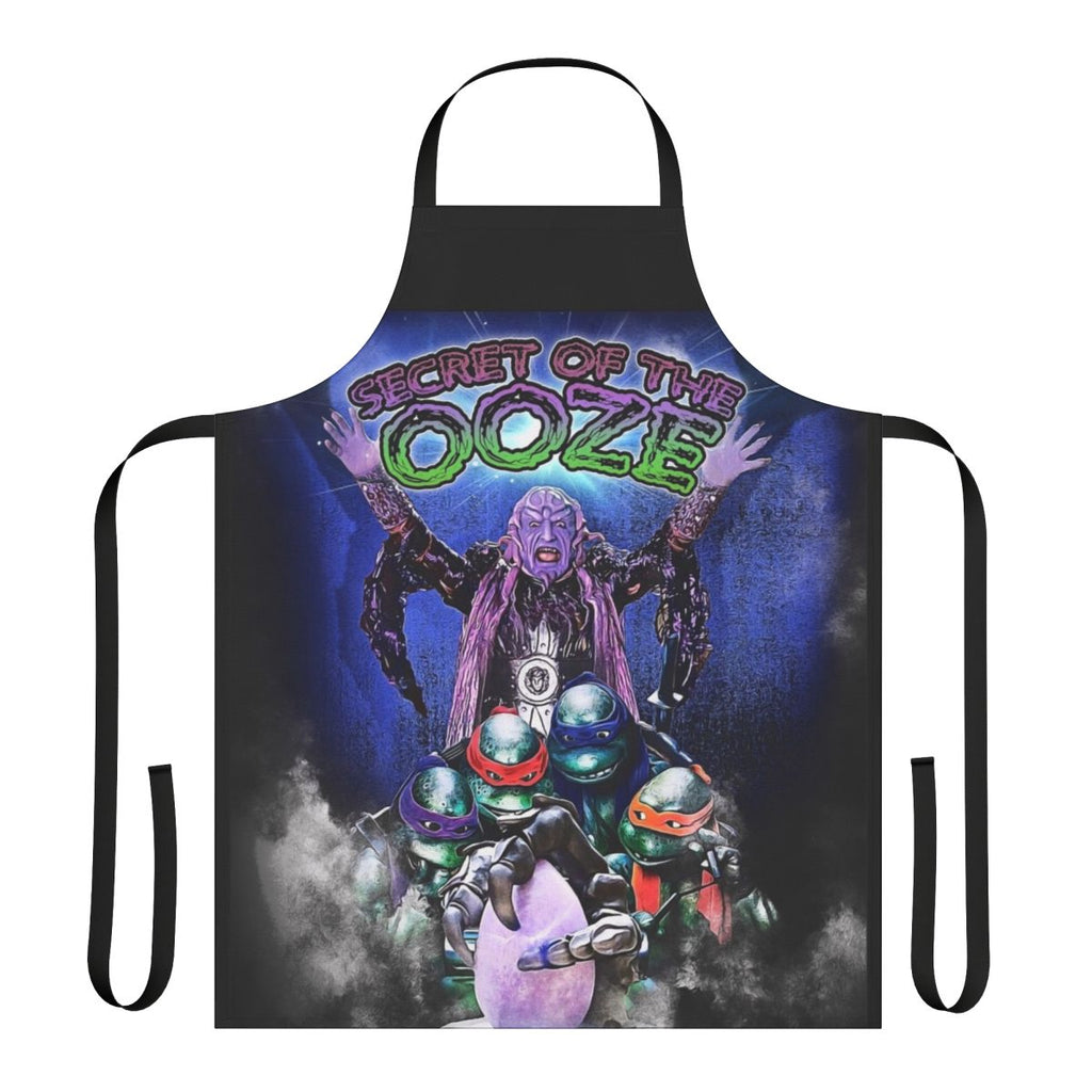 Retro Ninja Turtles Mashup Apron featuring the iconic characters and the film "The Secret of the Ooze"