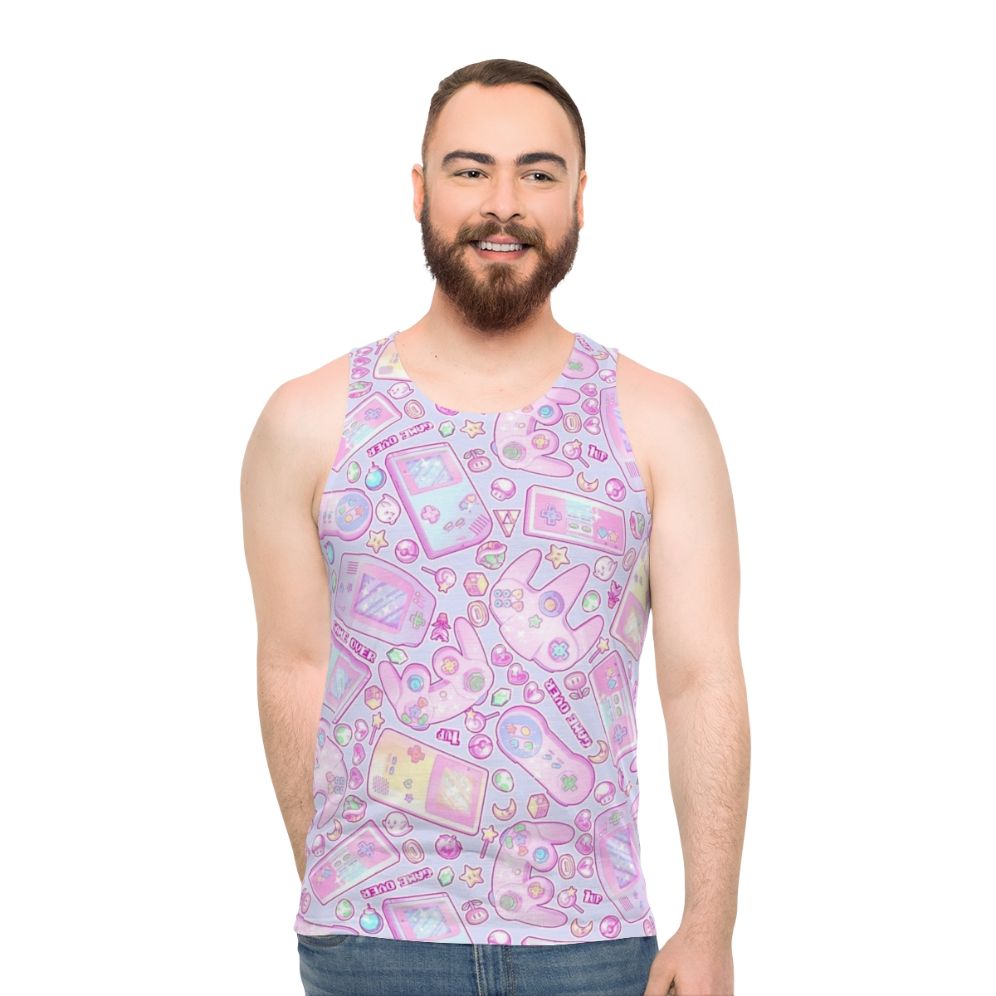 Retro nintendo gaming pastel aesthetic tank top