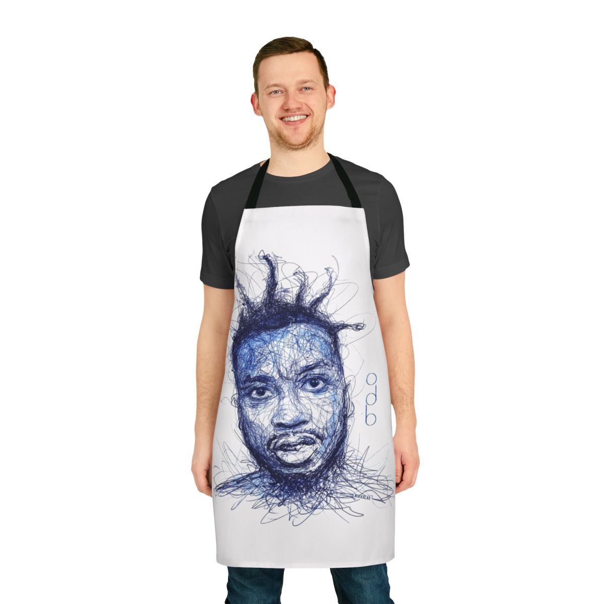Retro-style apron featuring ODB and Wu-Tang Clan imagery