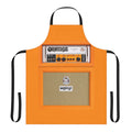 Orange amplifier-inspired apron with retro and vintage design