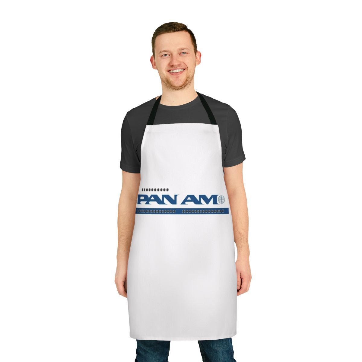 Stylish apron featuring the iconic Pan Am 747 aircraft design