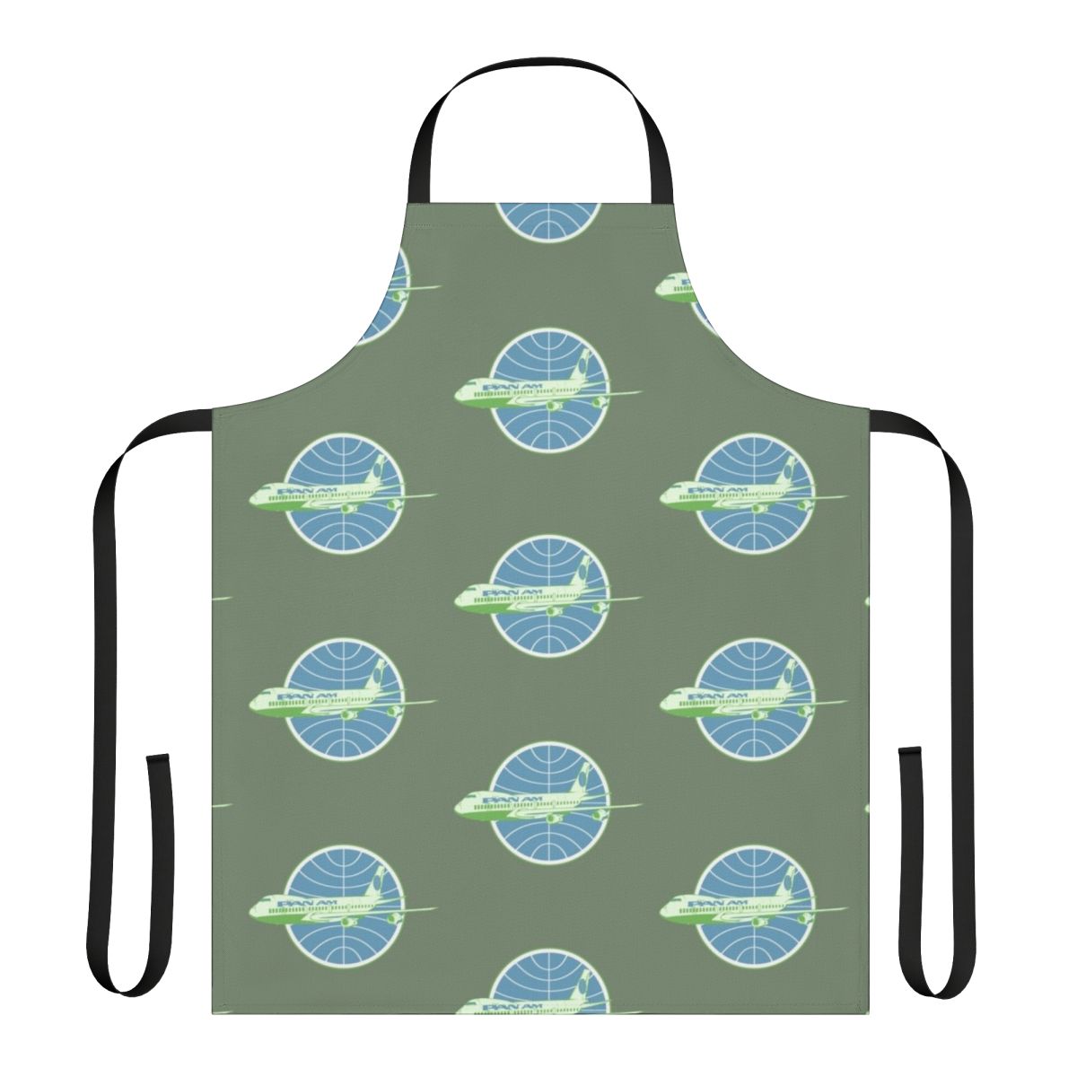 Apron featuring the iconic Pan Am aeroplane logo, perfect for aviation enthusiasts and airline staff.