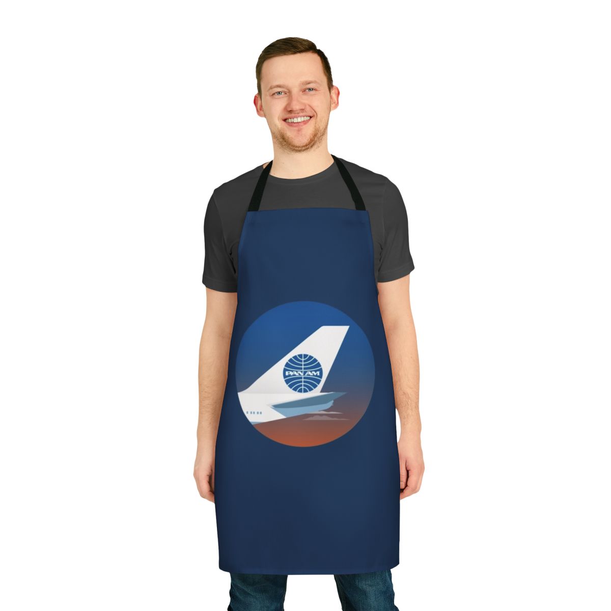 Retro Pan American World Airways inspired apron with vintage airline design