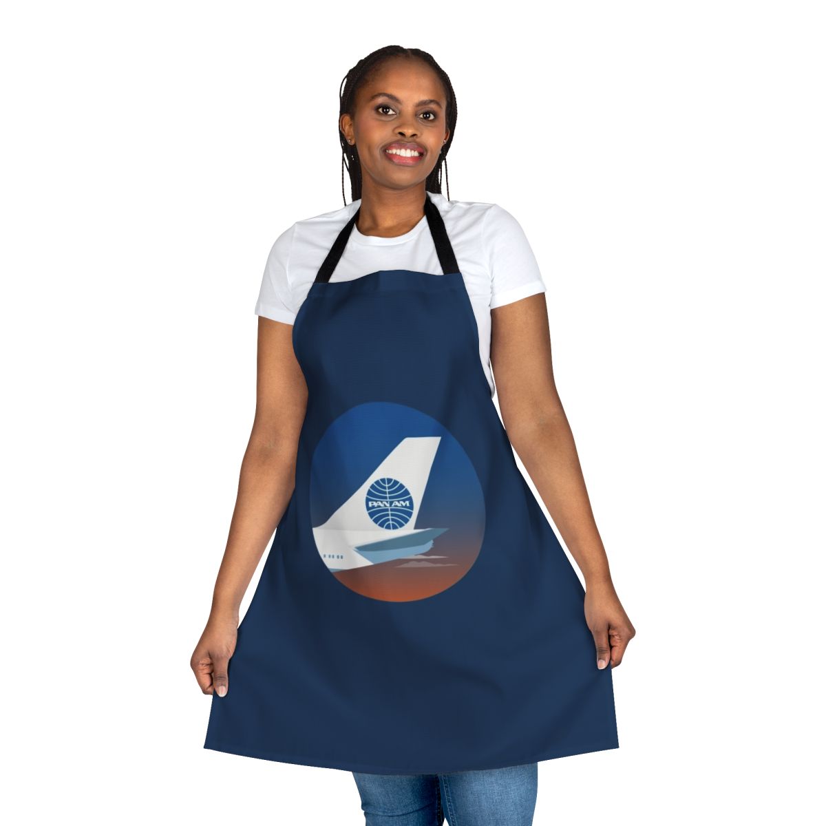 Retro Pan American World Airways inspired apron with vintage airline design