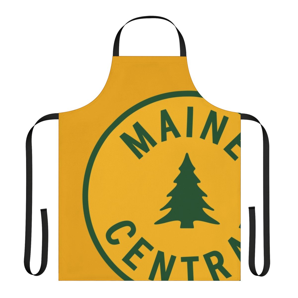 Retro-style apron featuring the Maine Central Railway logo and Pan Am colors and design