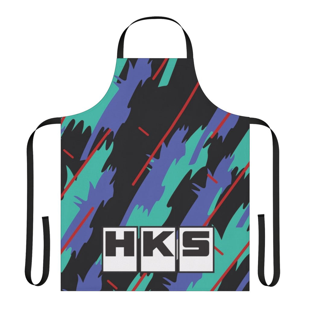 Retro pattern apron featuring JDM car designs