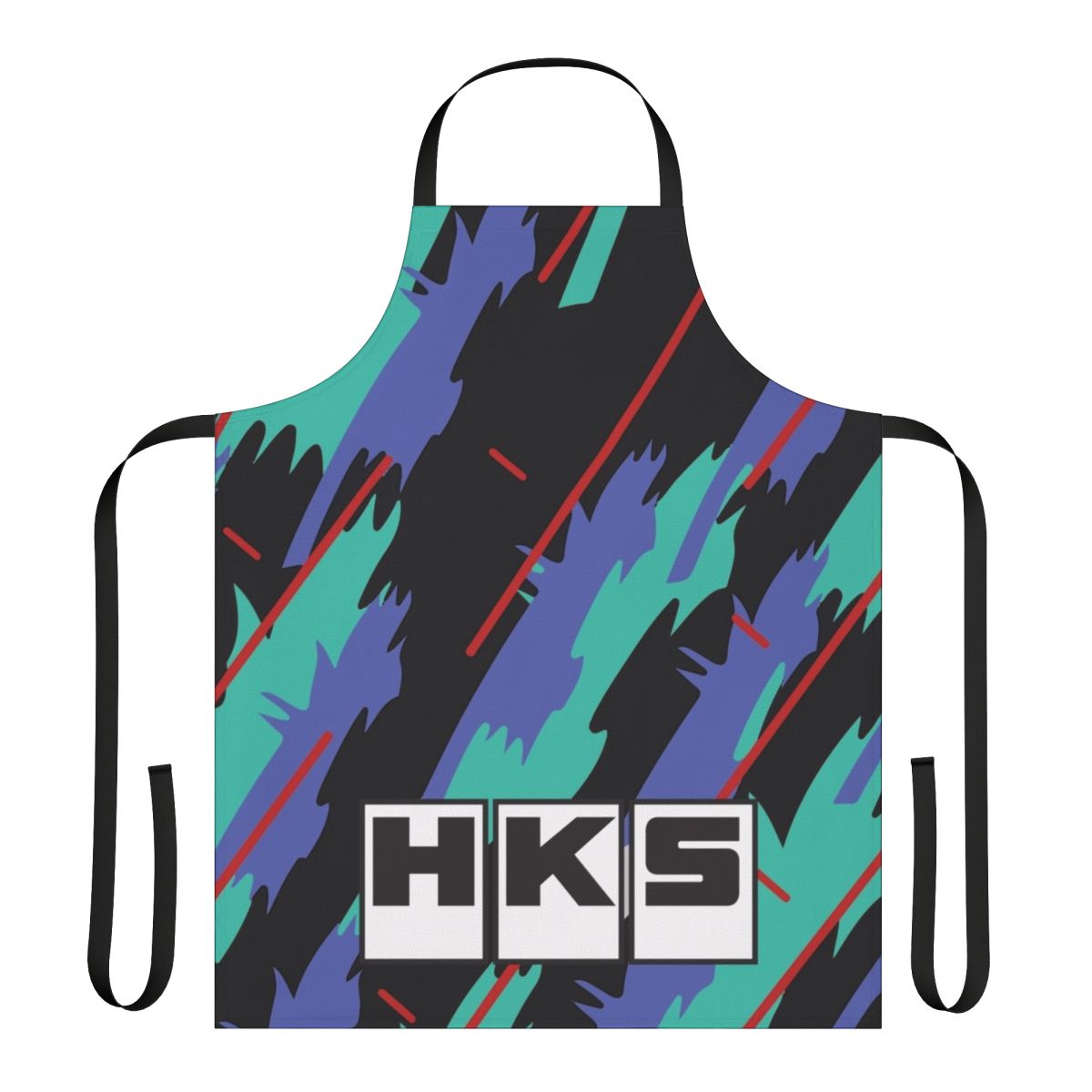 Retro pattern apron featuring JDM car designs