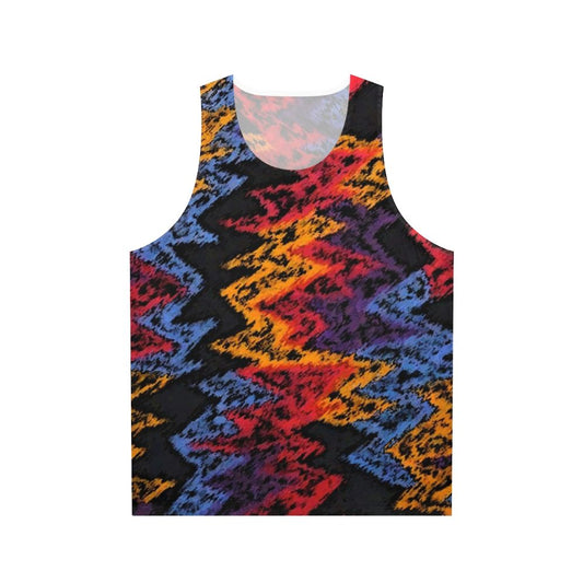 Retro pattern unisex basketball tank top