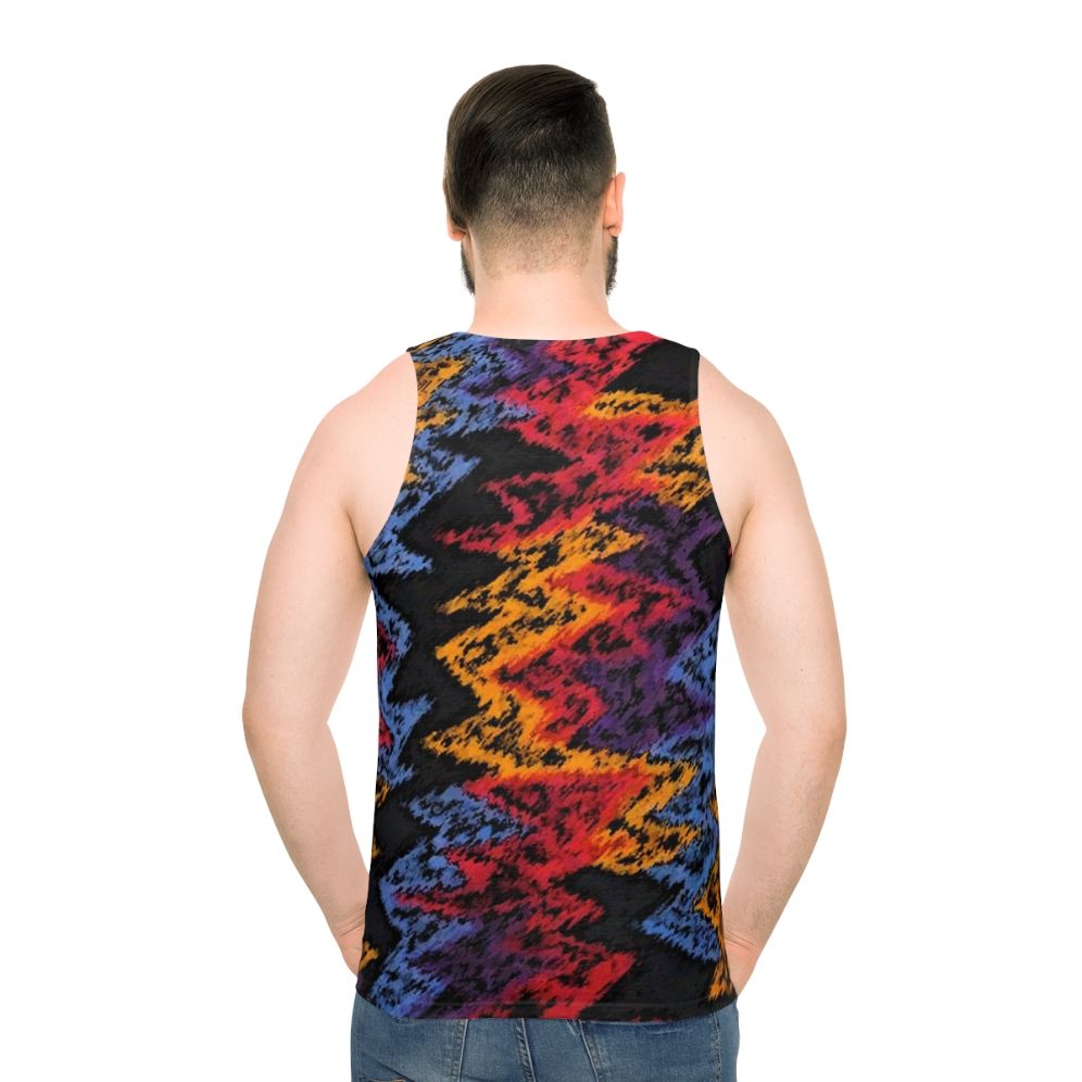 Retro pattern unisex basketball tank top