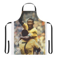 Retro apron featuring iconic Pele football/soccer design