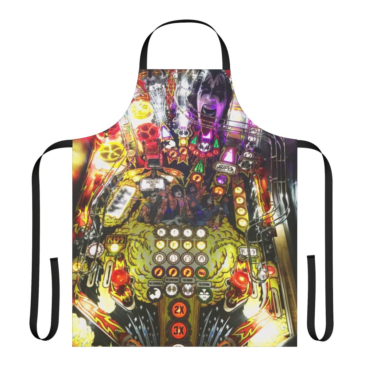 Retro pinball machine apron with classic pinball design