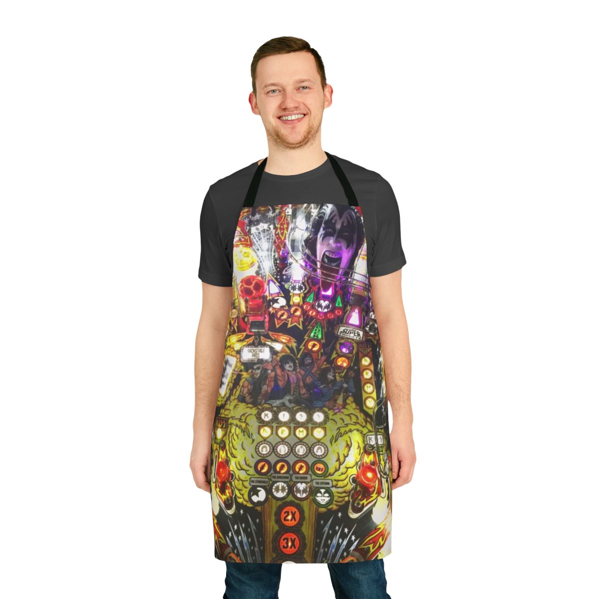 Retro pinball machine apron with classic pinball design