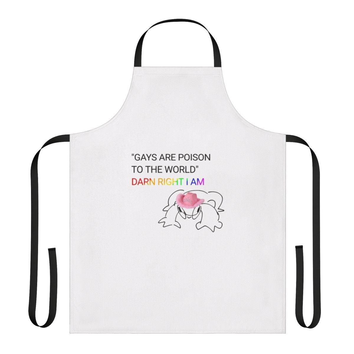 Retro-style pink cowboy hat apron with Pan Am airlines logo and vintage travel branding