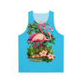 Retro pink flamingo unisex tank top