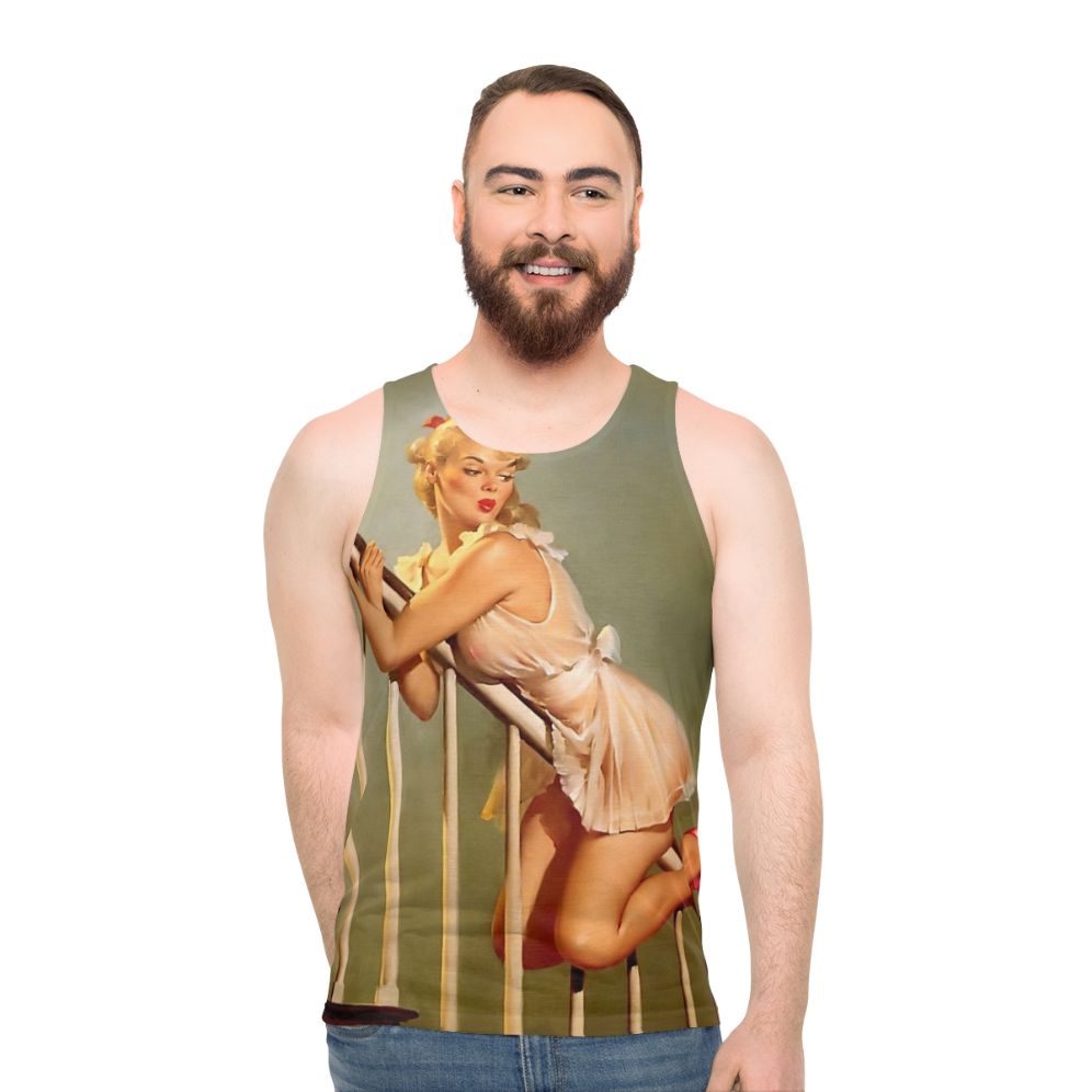 Retro Pinup Girl Unisex Tank Top