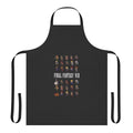 Apron featuring pixel art sprites from a classic video game