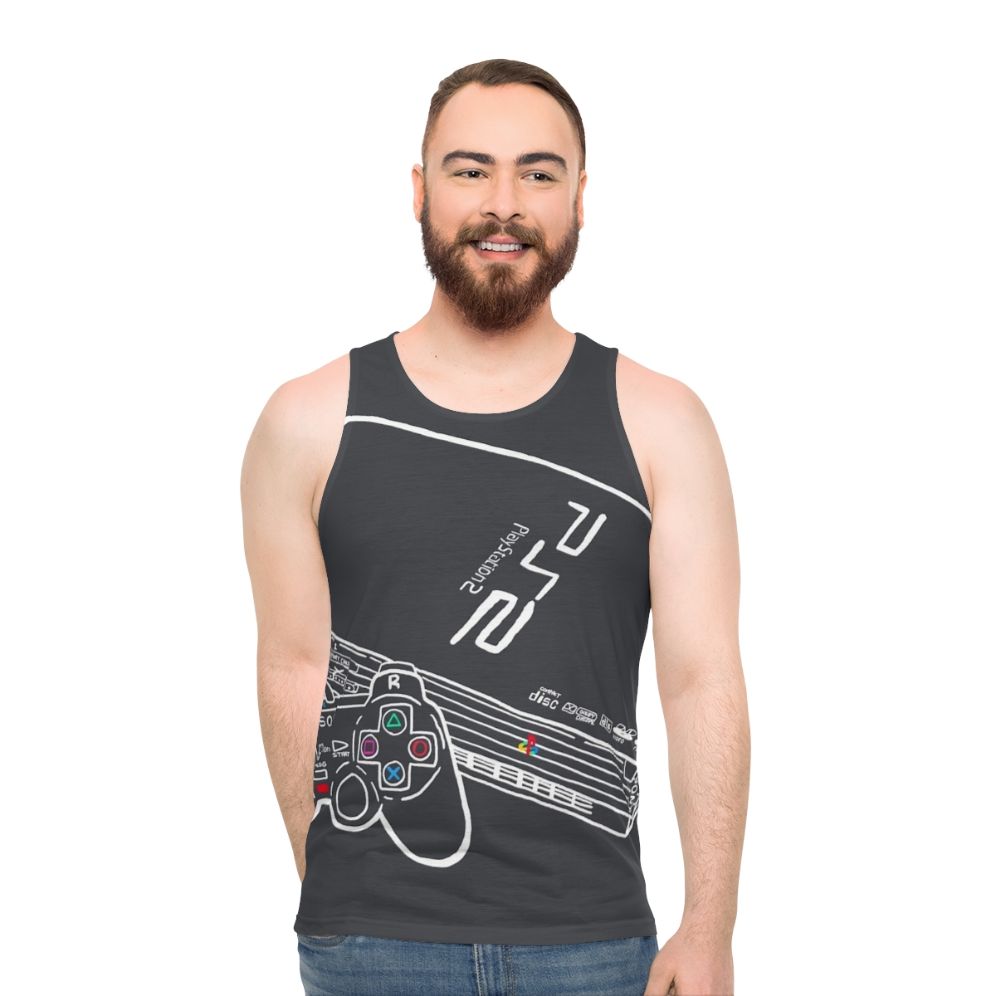 Retro Playstation 2 Console Unisex Tank Top