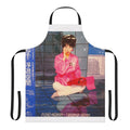 Retro-style apron featuring the artwork and aesthetic of Japanese pop artist Tomoko Aran's "I'm in Love" song.