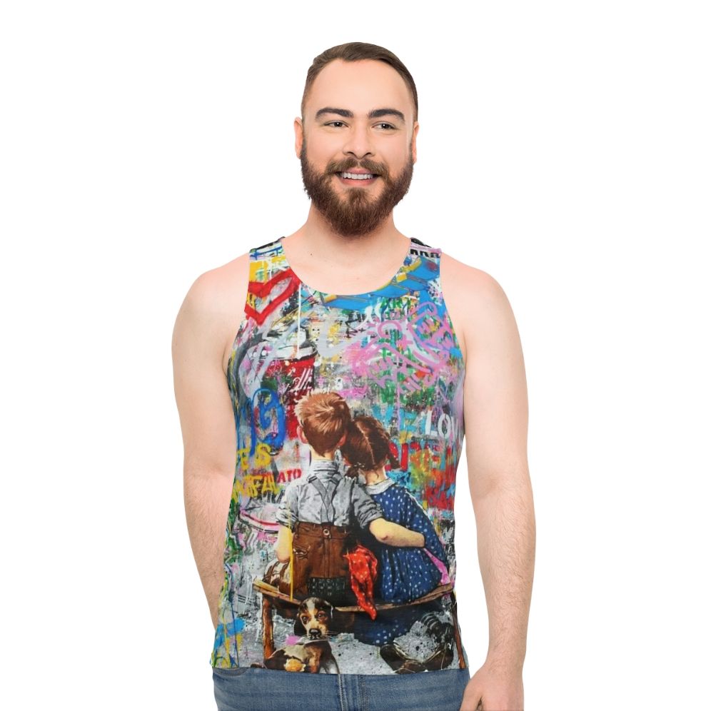 Retro Pop Art Collage Unisex Tank Top