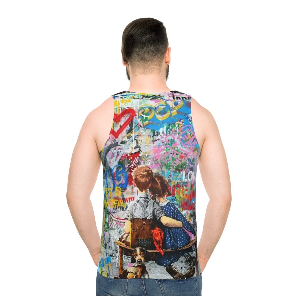 Retro Pop Art Collage Unisex Tank Top