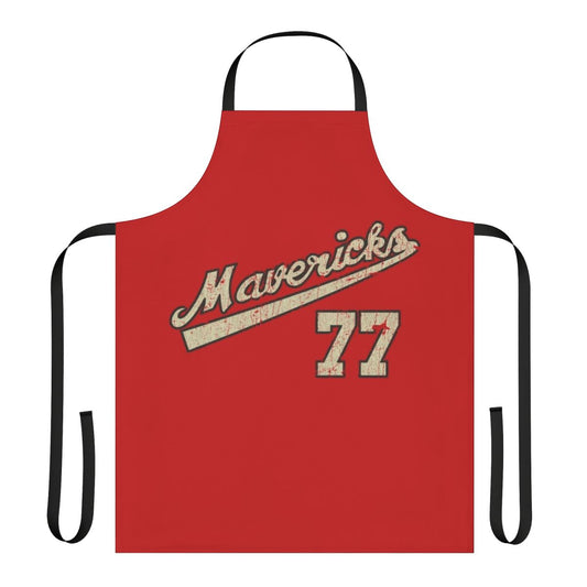 Retro Portland Mavericks baseball-themed apron with vintage 1970s design