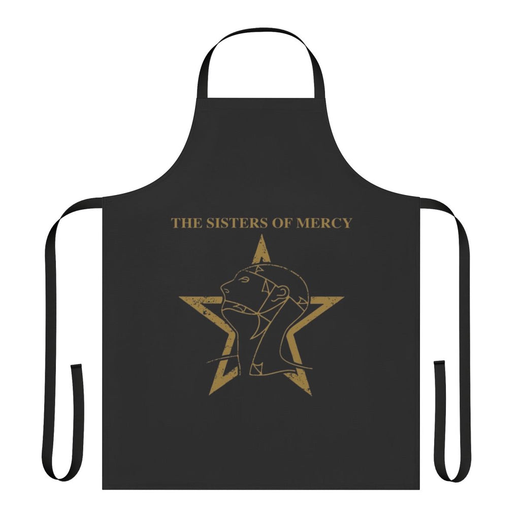 Retro post-punk music-themed apron for alternative music fans
