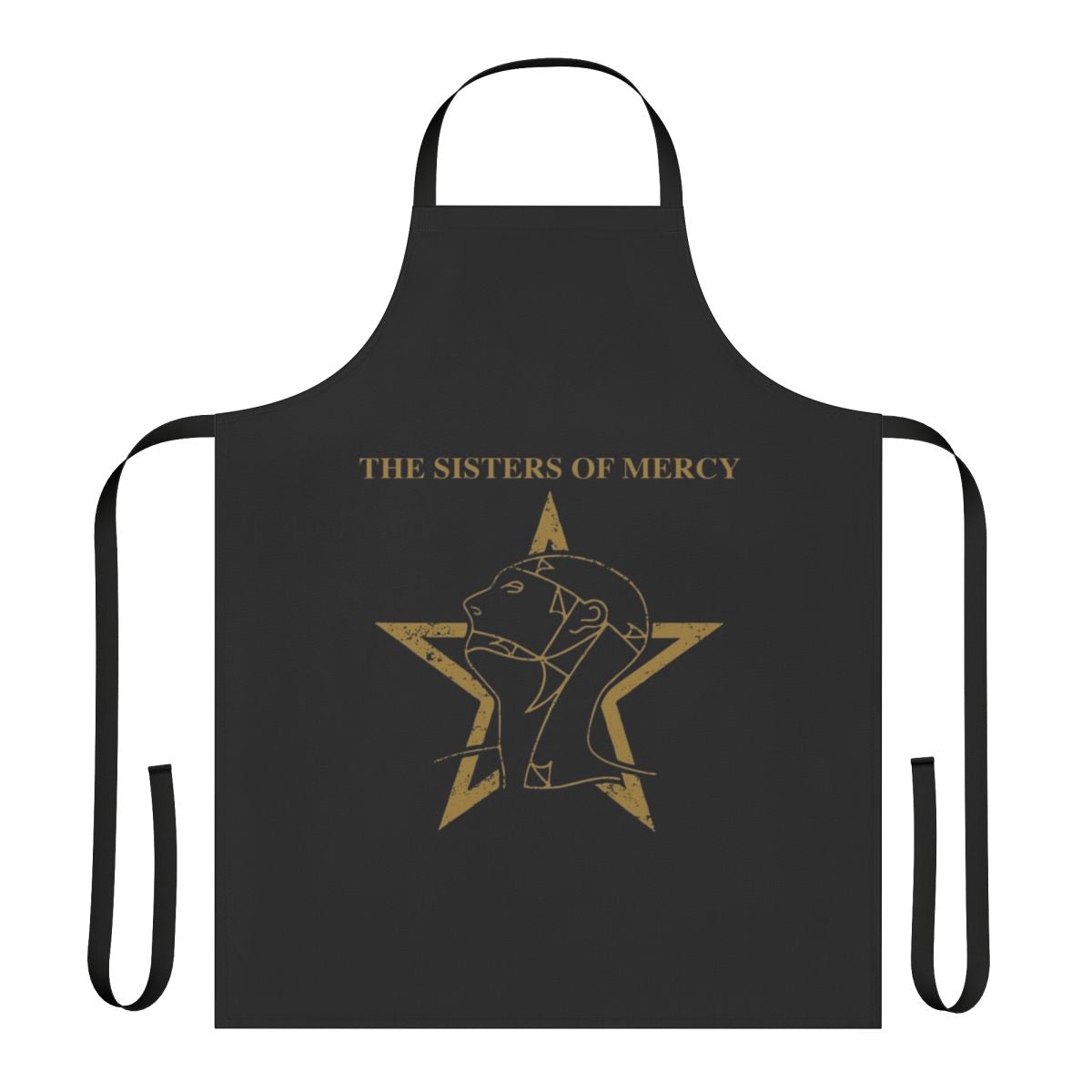 Retro post-punk music-themed apron for alternative music fans