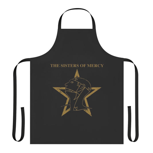 Retro post-punk music-themed apron for alternative music fans
