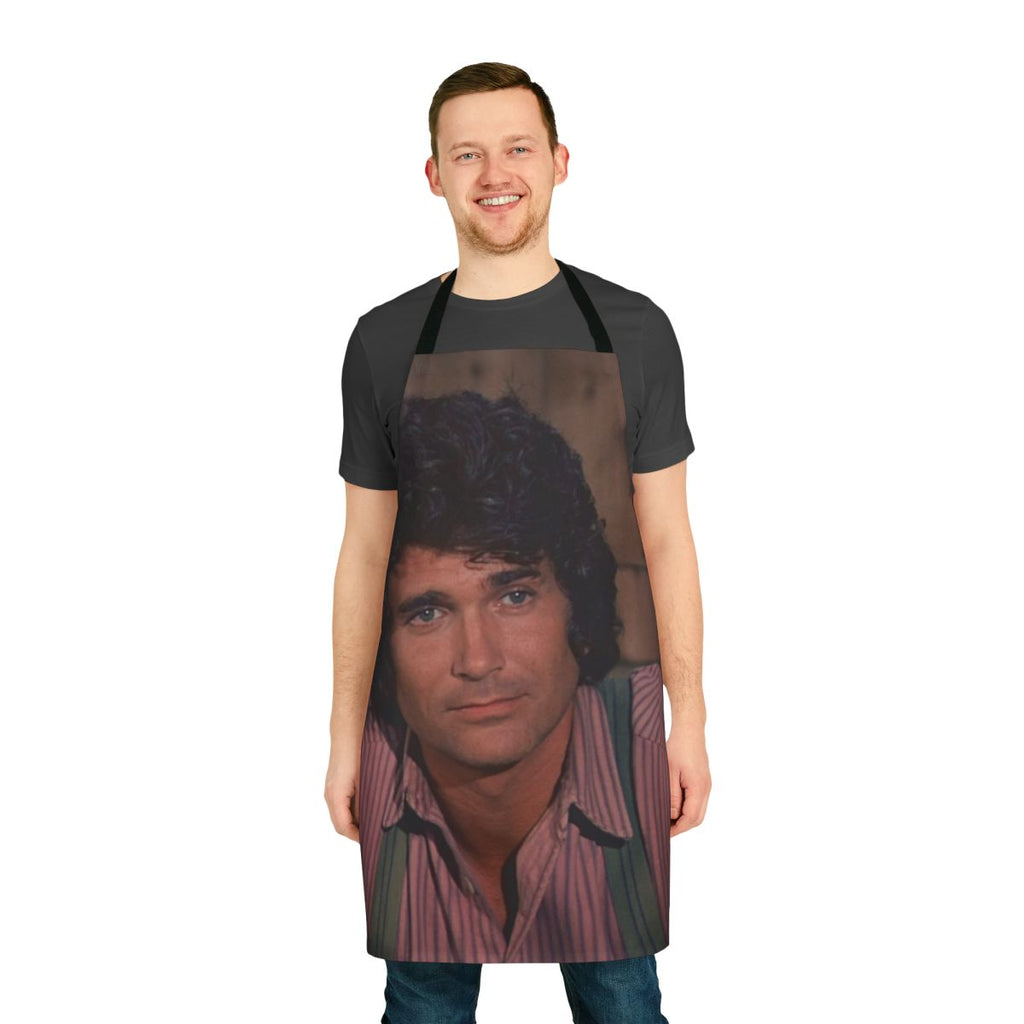Retro prairie-style apron inspired by the classic TV series Little House on the Prairie