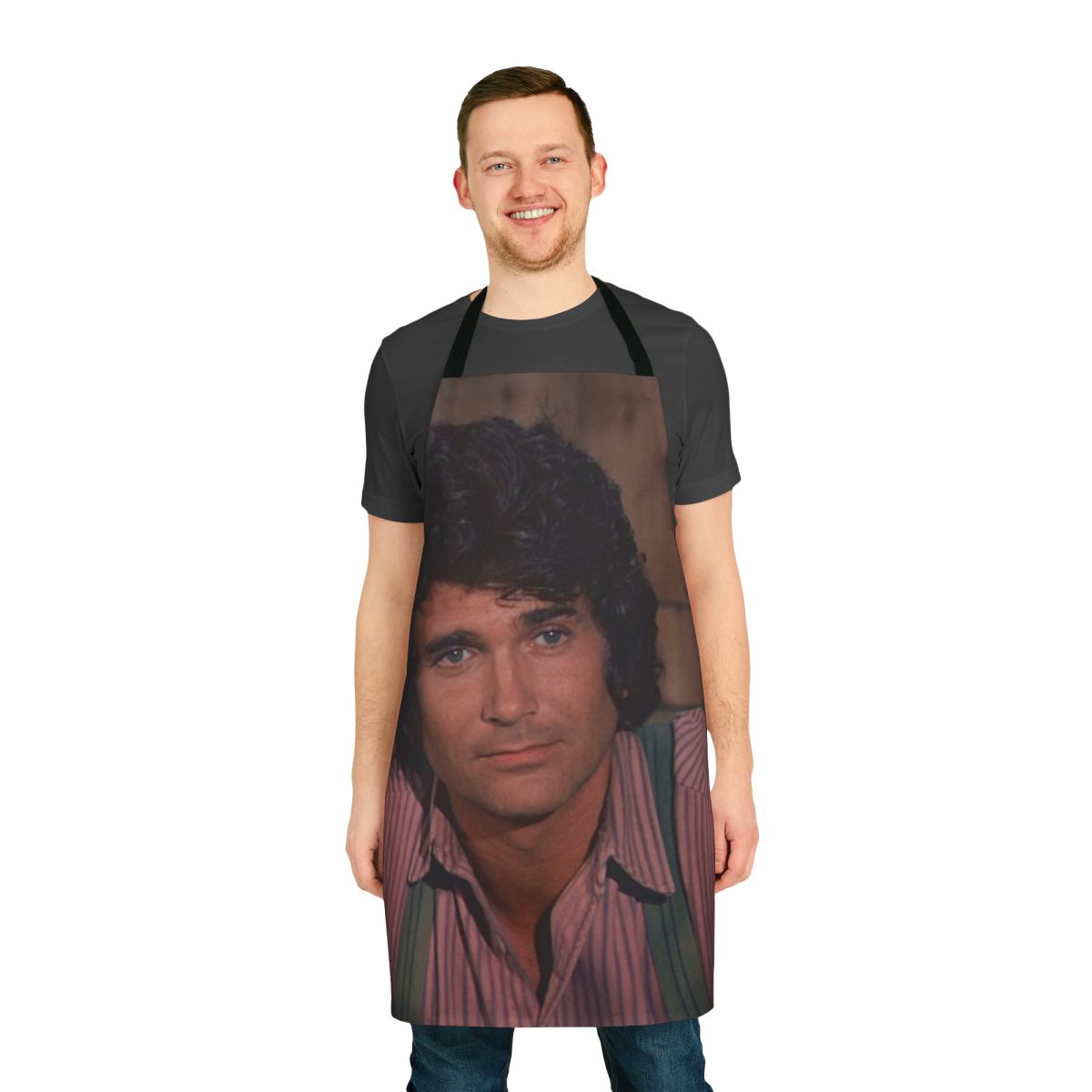 Retro prairie-style apron inspired by the classic TV series Little House on the Prairie