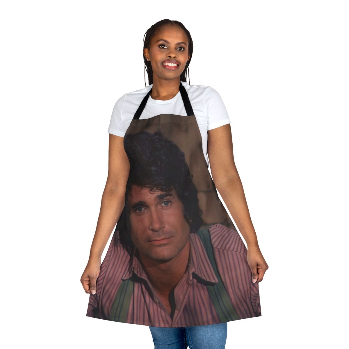 Retro prairie-style apron inspired by the classic TV series Little House on the Prairie